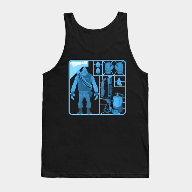 Team Fortress 2 - Heavy Weapons Guy Model Sprue - Blu Tank Top by Reds94